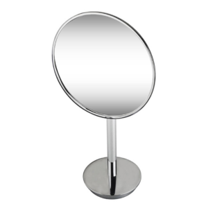 Kosmetikspiegel rund, freistehend, Kunststokabdeckung,  215 × 375 × 145 mm, ø 215 mm