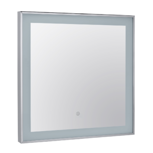 Badspiegel mit LED-Beleuchtung,  600 × 600 × 40 mm, 3 W