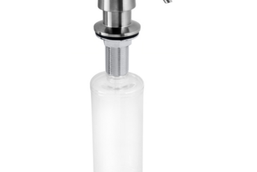 Einbauseifen-/Desinfektionsmittelspender, poliert,  55 × 270 × 125 mm, 300 ml
