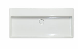 Keramikwaschtisch Genf 100,  Farbe: Weiss, mit Hahnloch